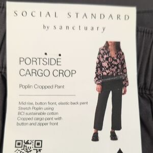 Social Standard by Sanctuary Grey Portside Cargo Crop Pants